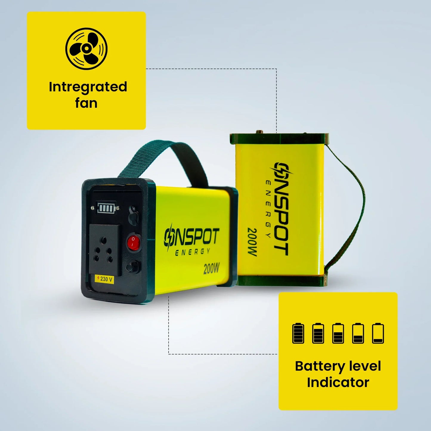 On Spot 200W Portable Power Station <br> Made in India Portable Inverter