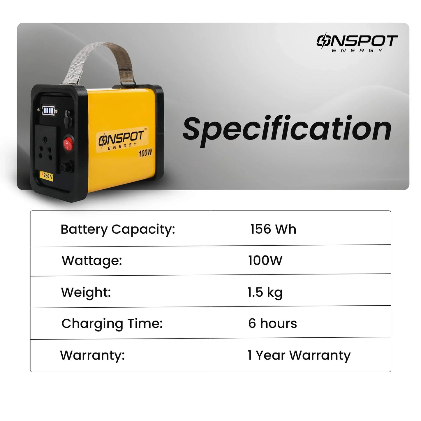 On Spot 100W Portable Power Station Made in India Portable Inverter