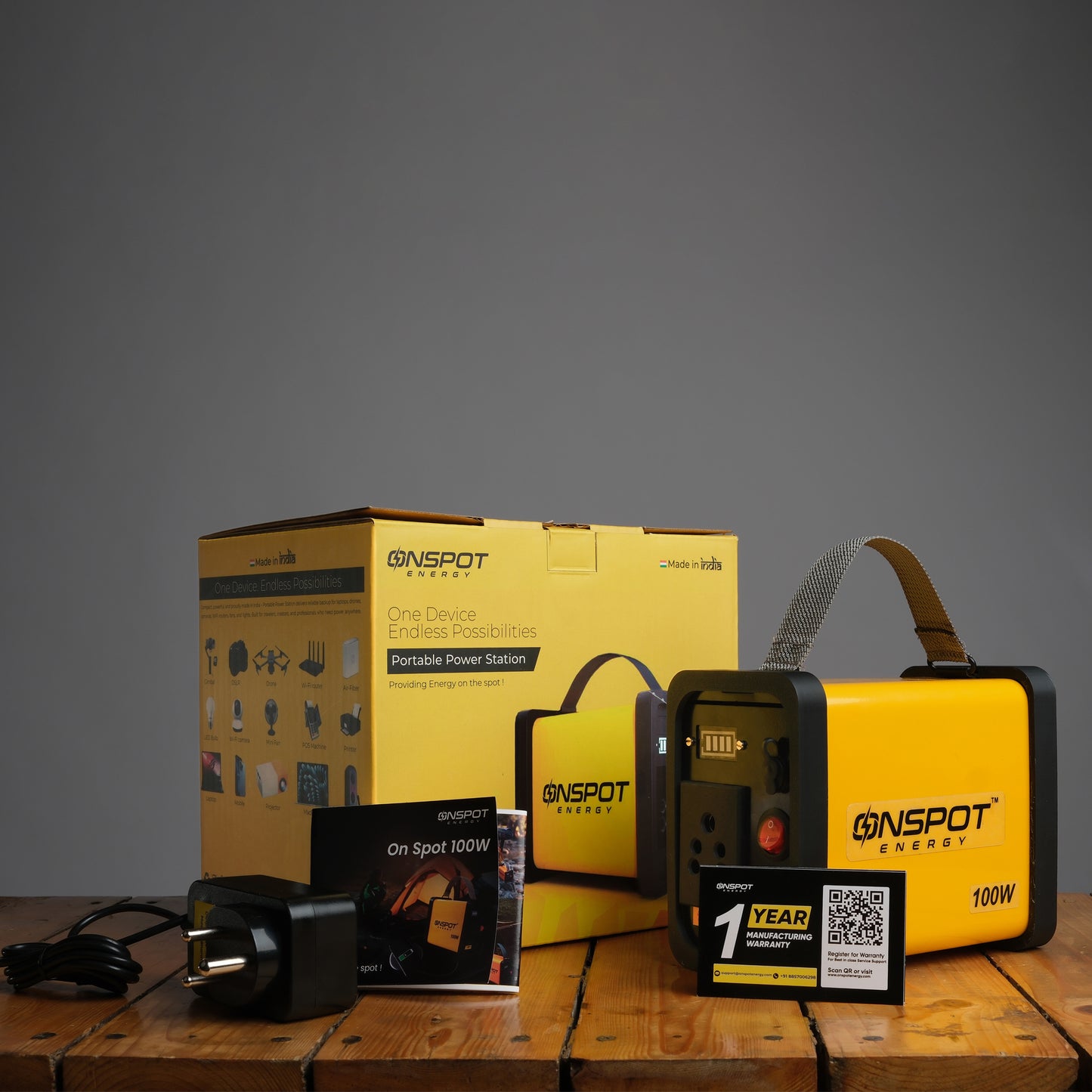 Best portable power station in India; Portable power station for Laptop, CCTV camera, drone and mini fan; 100W poer station for caravans & trekkers; power station for indoor and outdoor usuage;