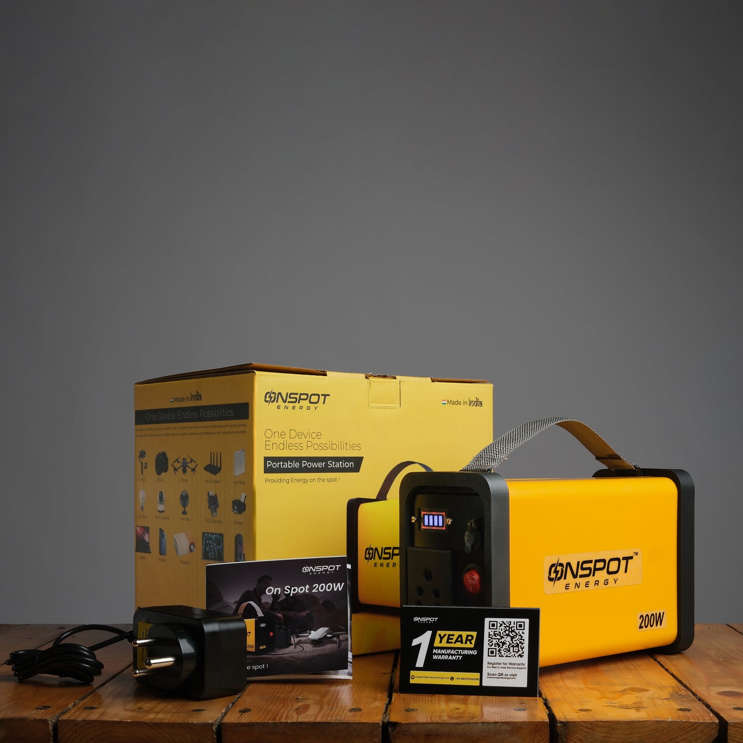 Best portable power station in India; Portable power station for Laptop; CCTV camera, Drone & Mini fan; Power station for Caravans & trekkers; 200W power station for indoor & outdoor usuage