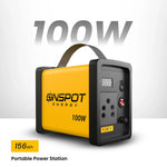 Best portable power station in India; On Spot Energy 100W portable power station with 156Wh capacity and 230V output; compact 156Wh portable power station 100W for backup electricity; Buy 100W Power Station Online – Pure Sine Wave AC Output