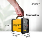 Best portable power station in India; Lightweight portable power station India; Small 100W power station 16x13x9 cm; Travel-friendly 100W power station; Portable power station easy to carry; 