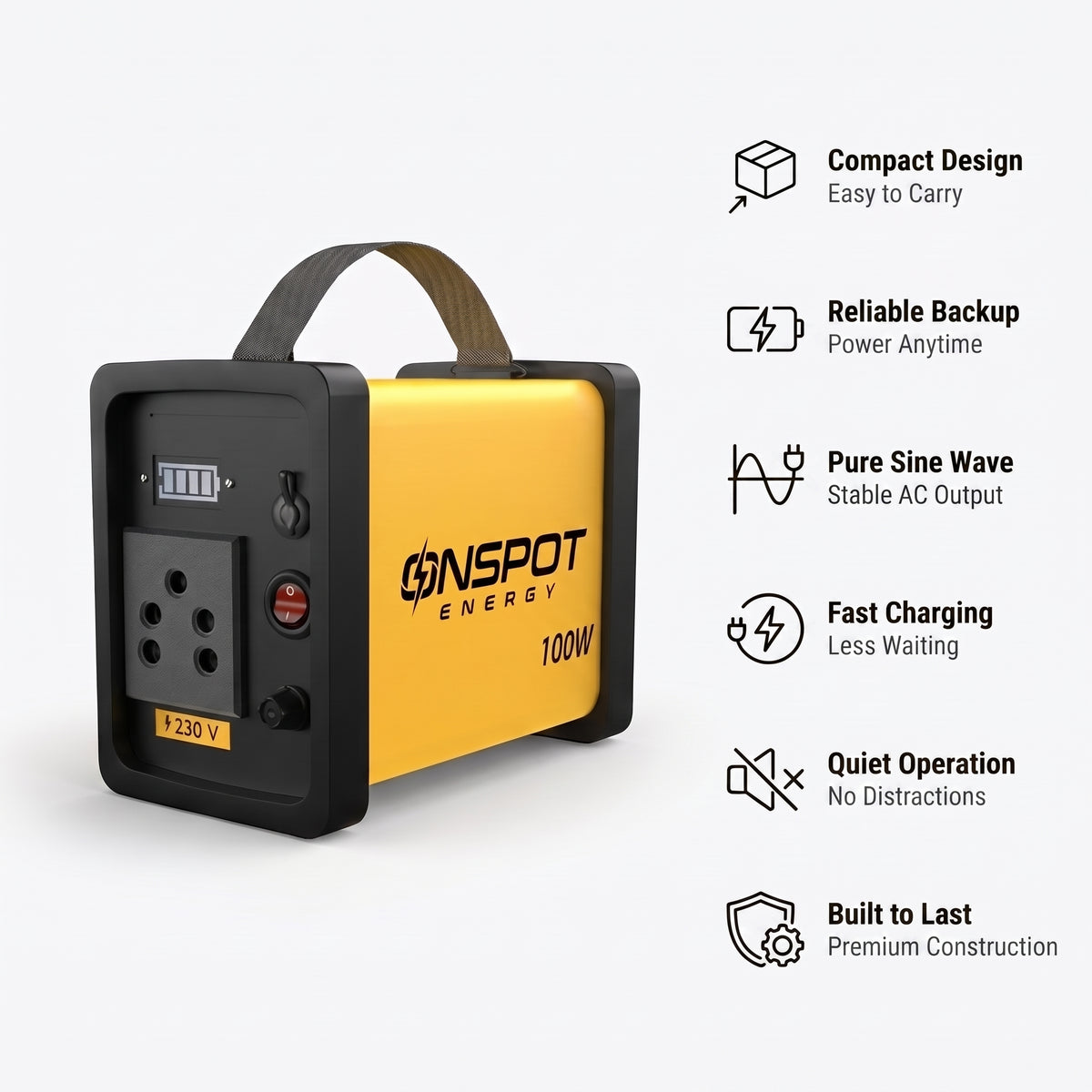 On Spot 100W Portable Power Station Made in India Portable Inverter