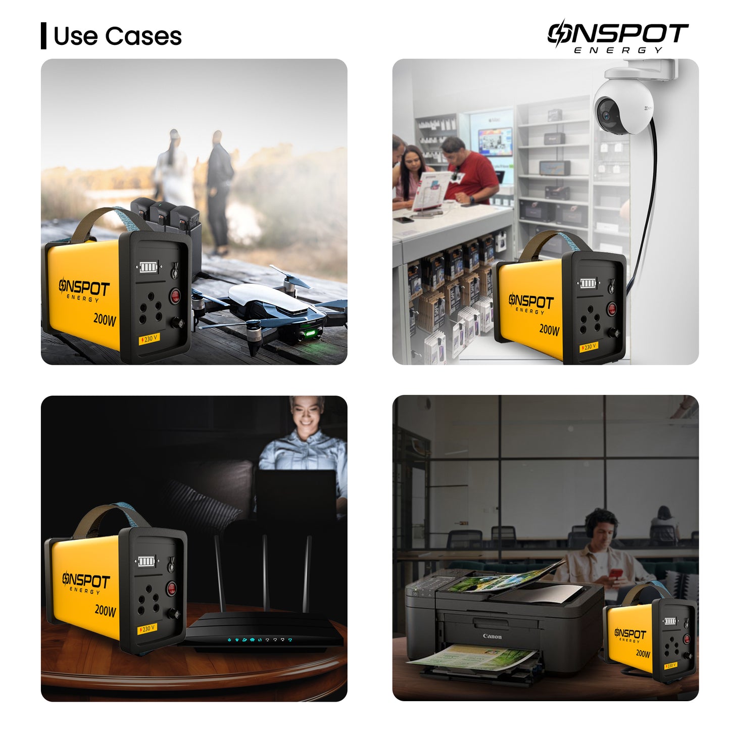 buy best portable power station in India; Portable power station powering Laptop and router; 200W power station for Printer and camera; On spot energy power station for camping, caravans and trekkers; 