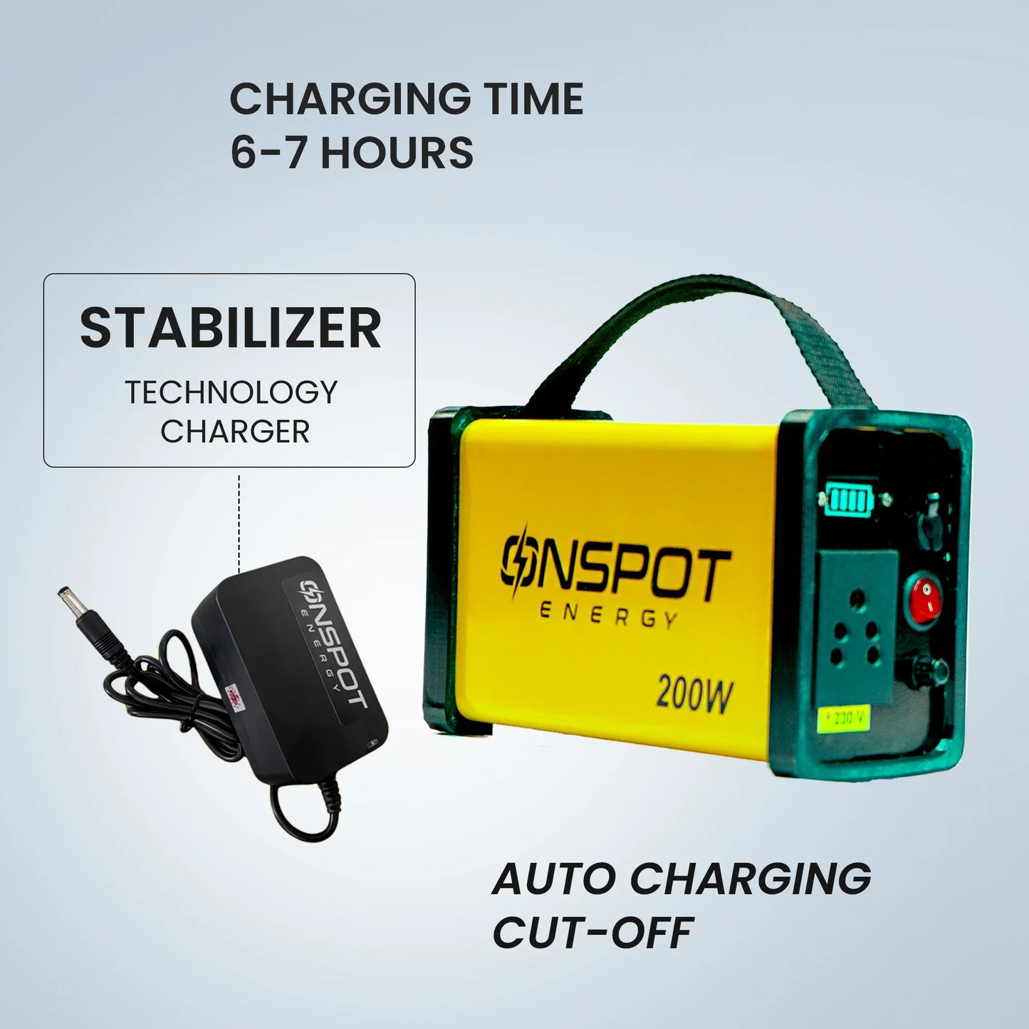On Spot 200W Portable Power Station <br> Made in India Portable Inverter